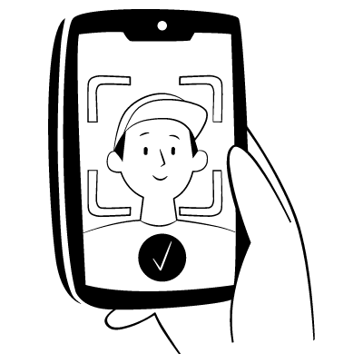 Illustration of secure sign-in and identity check on a phone